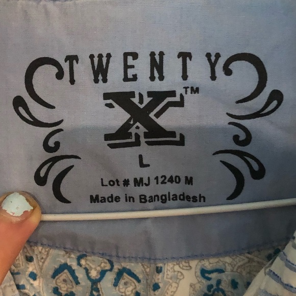 “Twenty X” LG Mens Button Up Shirt - Picture 4 of 5